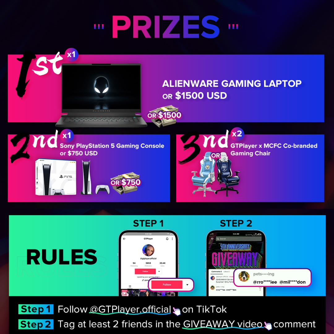GTRacing 5th Anniversary & Back to School GIVEAWAY!