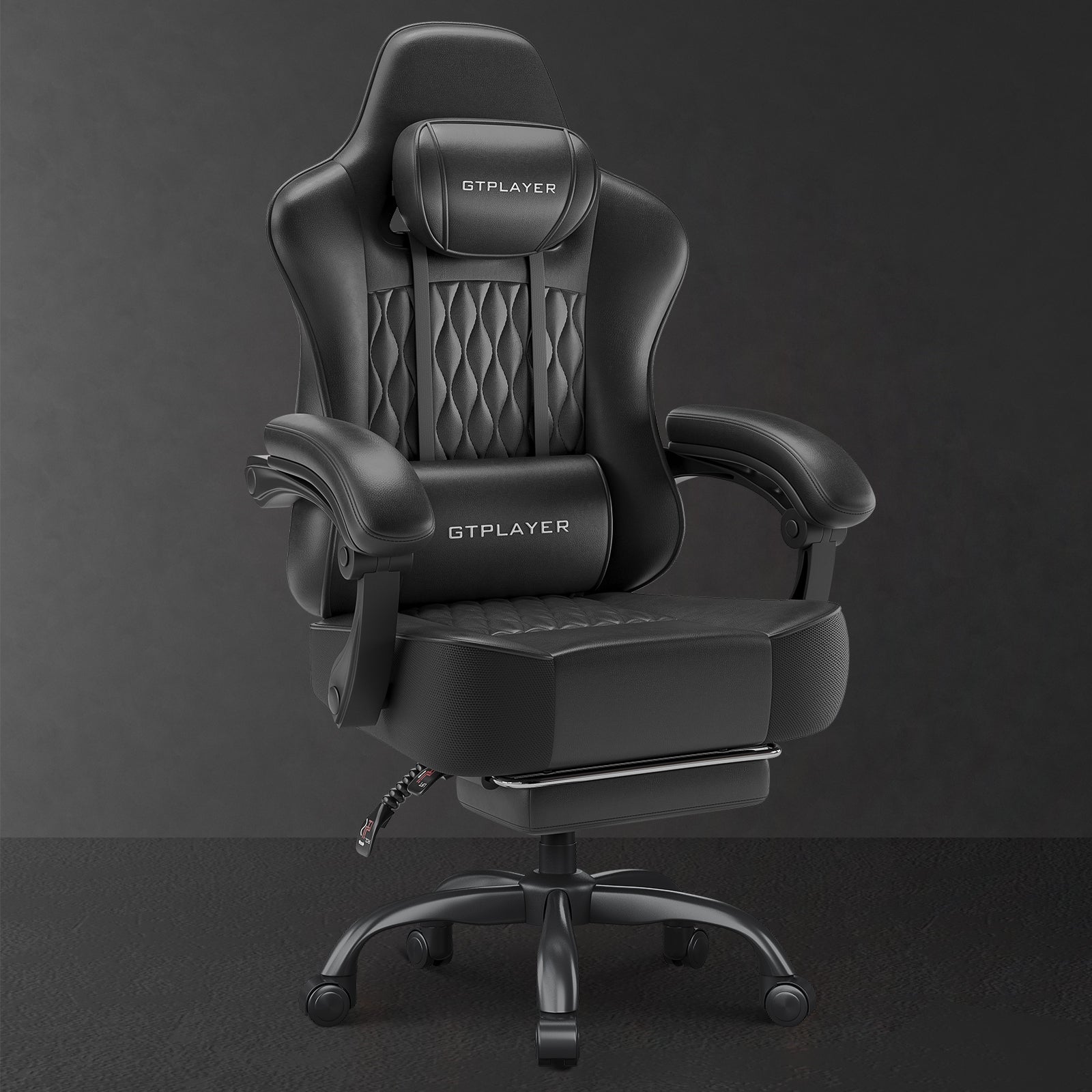 Leather Gaming Chair with Lumbar Support – Aegis GTP6002 | GTPLAYER Leather Gaming Chair with Lumbar Support – Aegis GTP6002 | GTPLAYER
