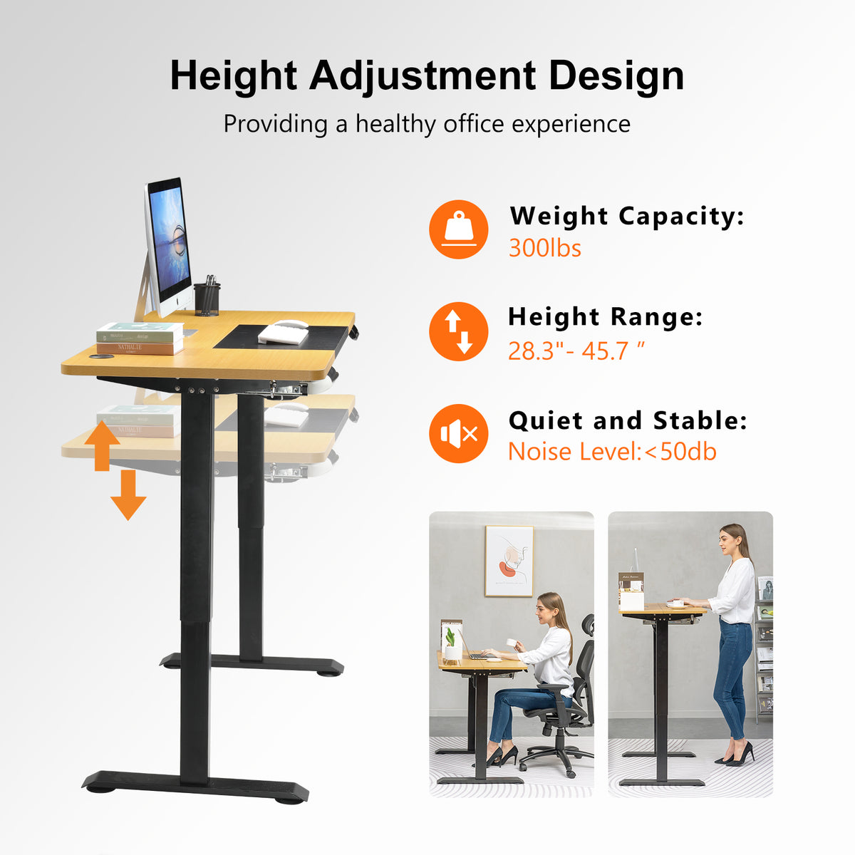 Electric Standing Gaming Desk EDS01 GTRacing Gaming Chair