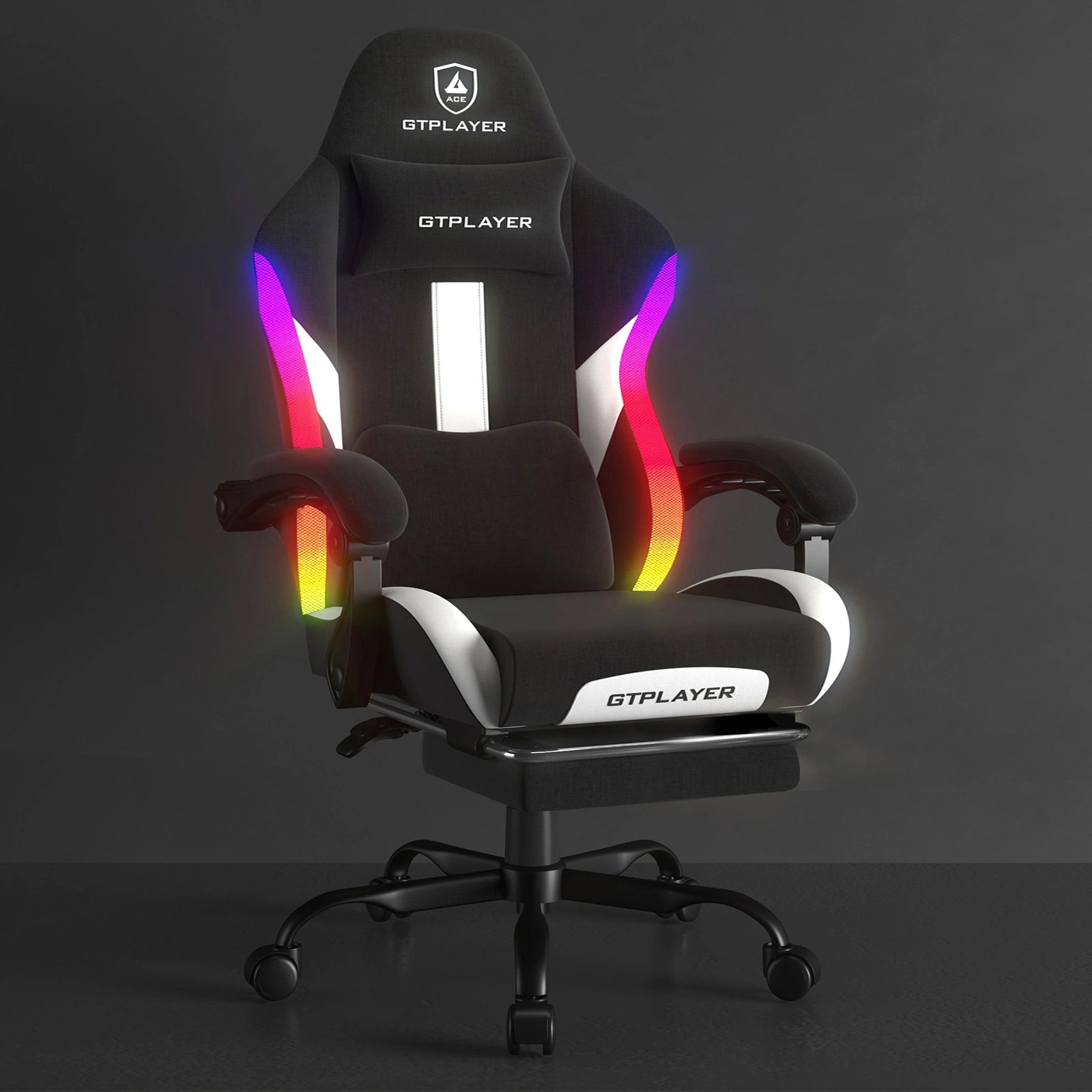 GTRacing GT905 RGB Aura LED Gaming Chair with Footest | GTRacing US GTRacing GT905 RGB Aura LED Gaming Chair with Footest | GTRacing US