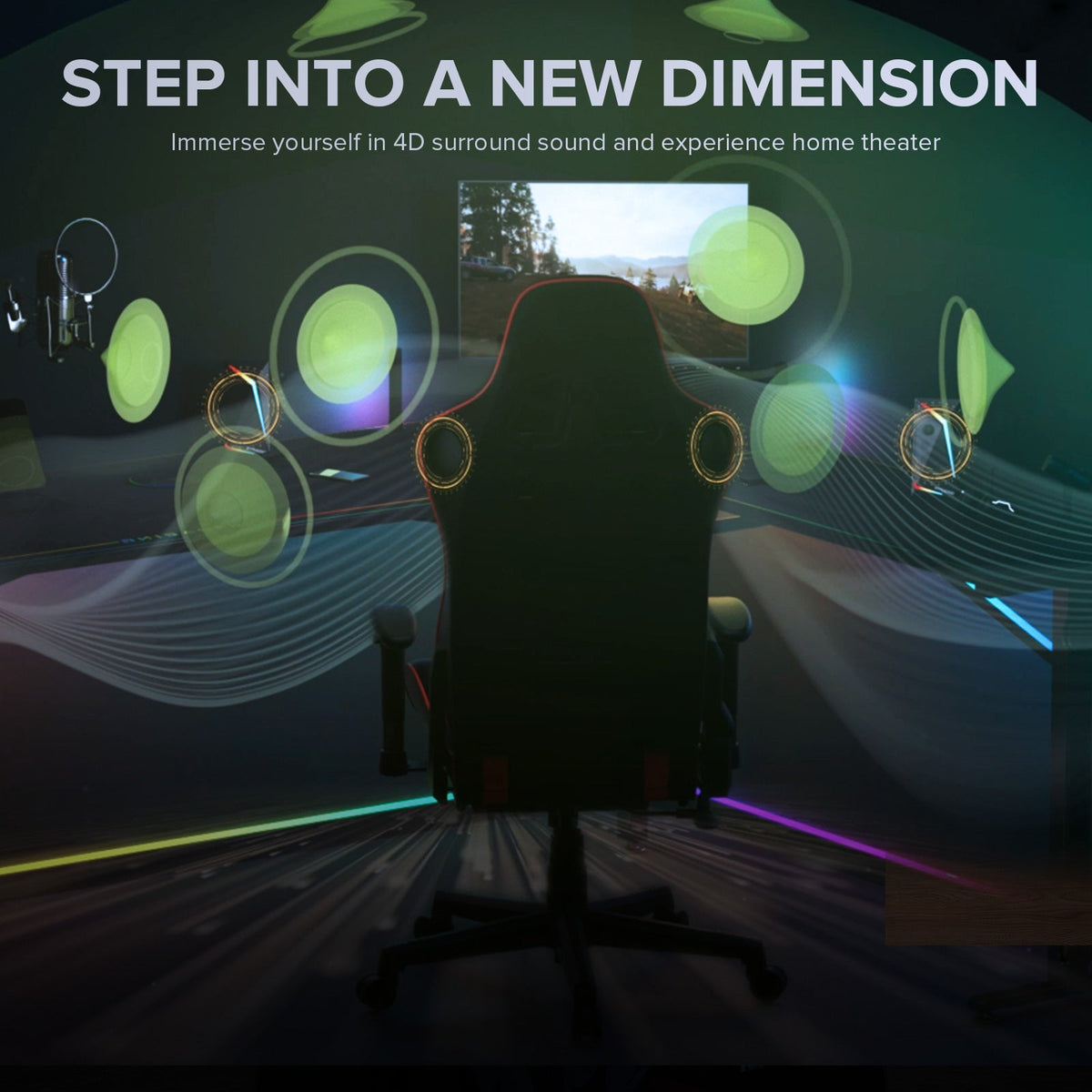 GTRACING LYNCK 4D Surround System (AceZeus, Bluetooth Speaker, and USB