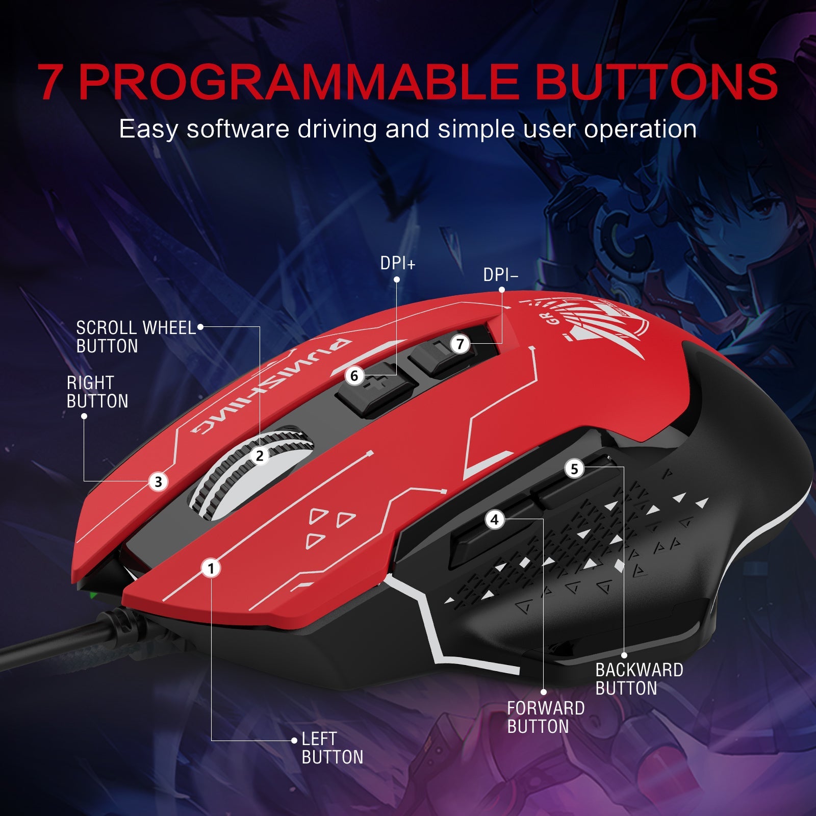 GTRACING X PGR: SPECIAL GAMING MOUSE - GTRACING
