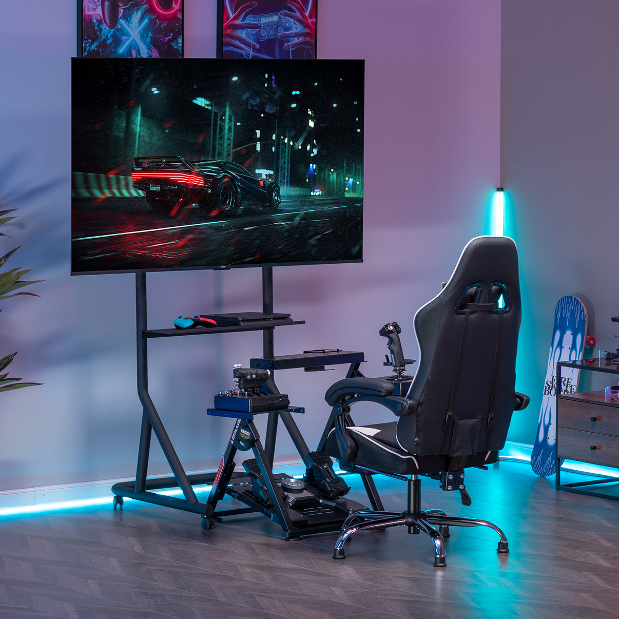 ###Racing Simulation Stand + Monitor Stand