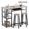 COMHOMA Dining Table with 2 Bar Stools (Set) HC09