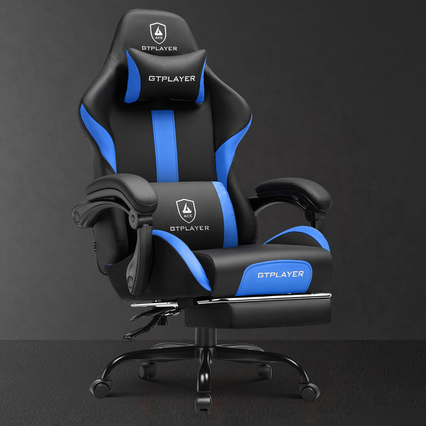 スポーツ GTRACING JP-GT905 Gaming Chair (BLACK) GTRacing GT905 RGB Aura LED Gaming Chair with Footest | GTRacing US