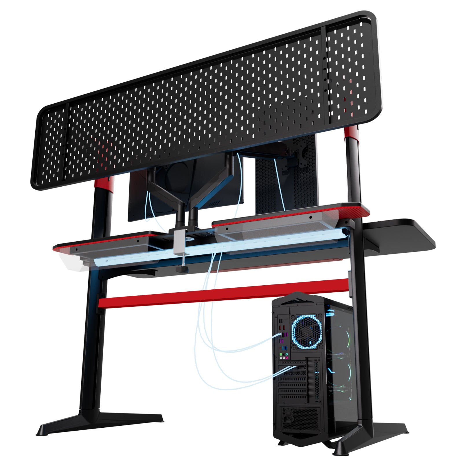 Pillars Series Gaming Pegboard Desk GTP-430 - GTRACING