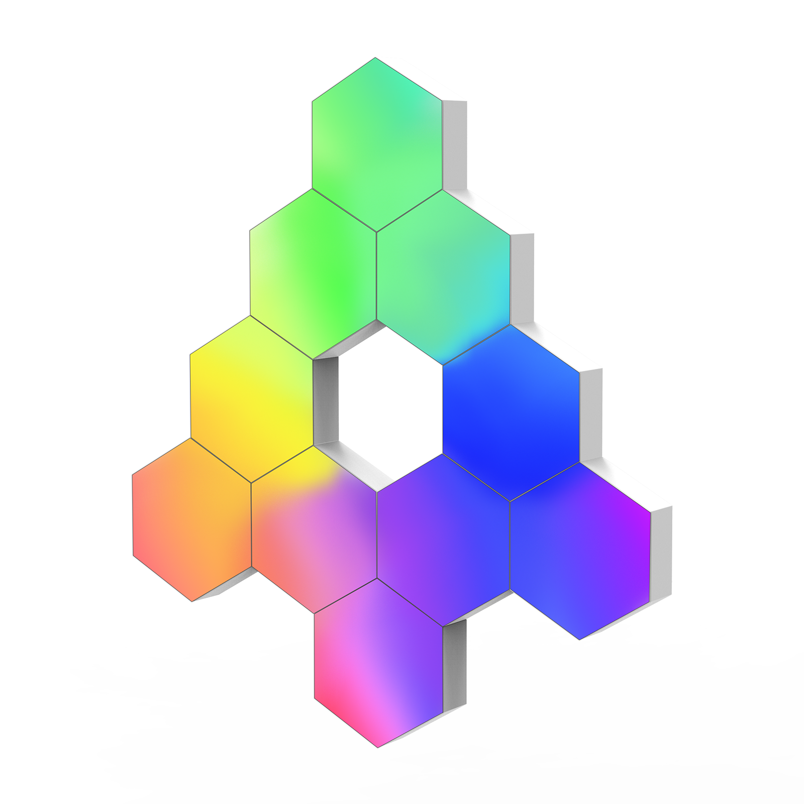 Hexagon LED Wall Light Panels (10 Pack)