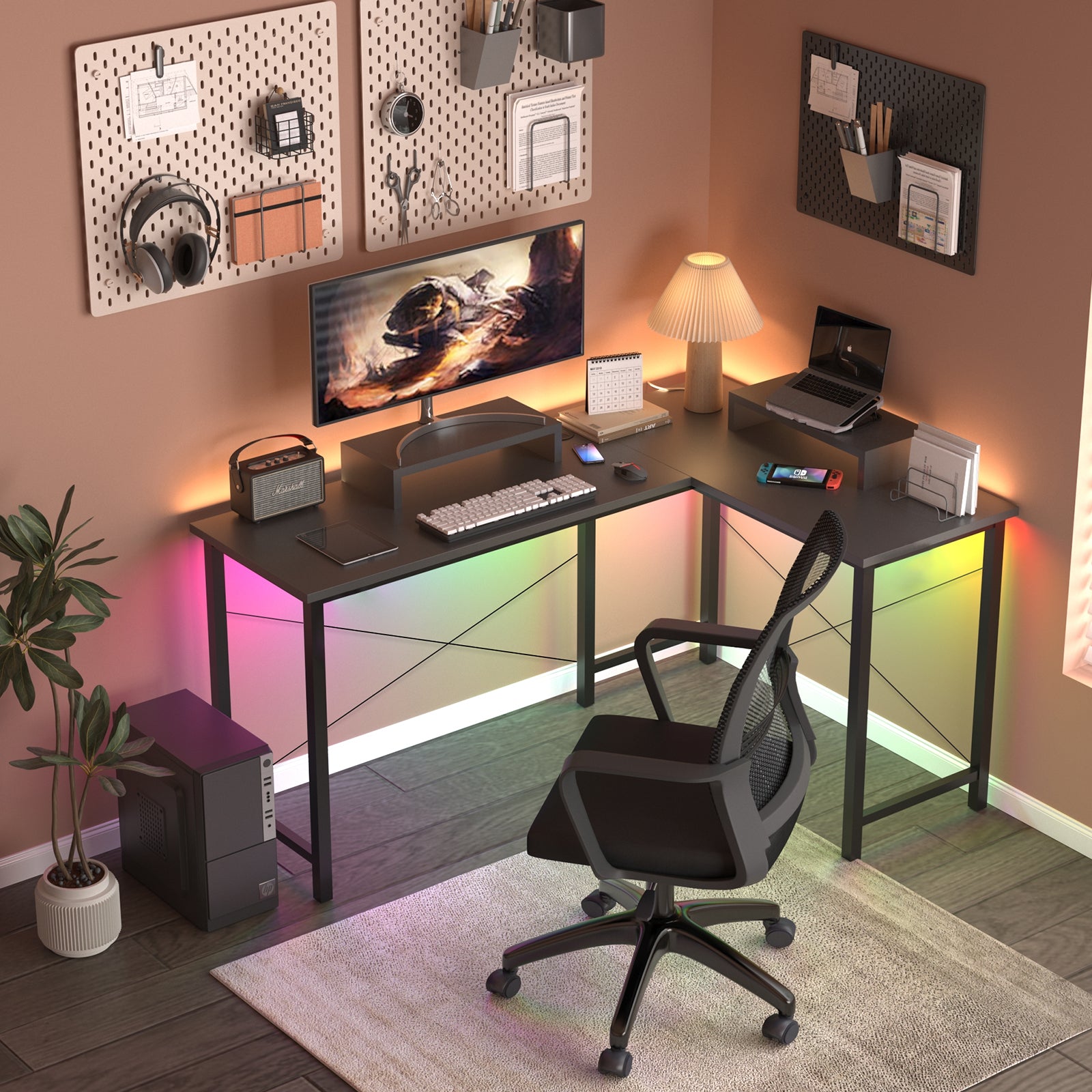 L -Shaped Series RGB Gaming Desk GTZ-410