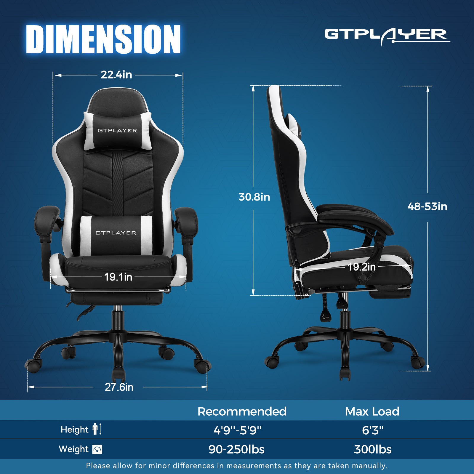 Gaming Chair with Footrest-WMT-GT910F