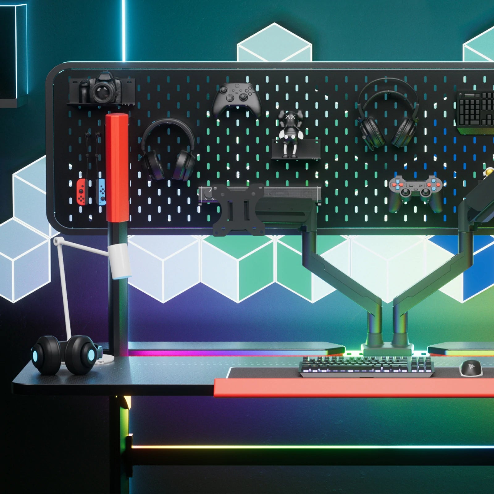 【Coming Soon】Pillars Series Gaming Pegboard Desk GTP-430 - GTRACING