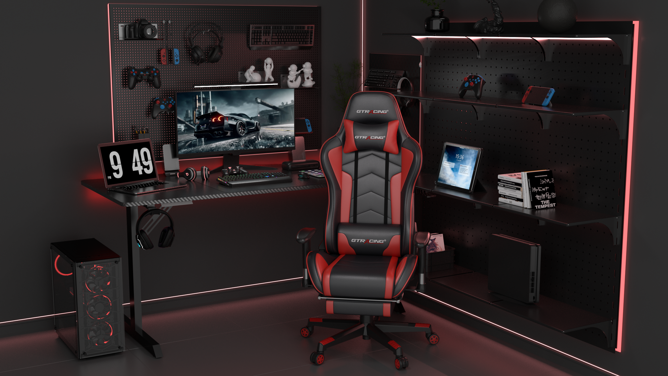 GTRACING T-Shaped Gaming Desk WMT TB200 - GTRACING
