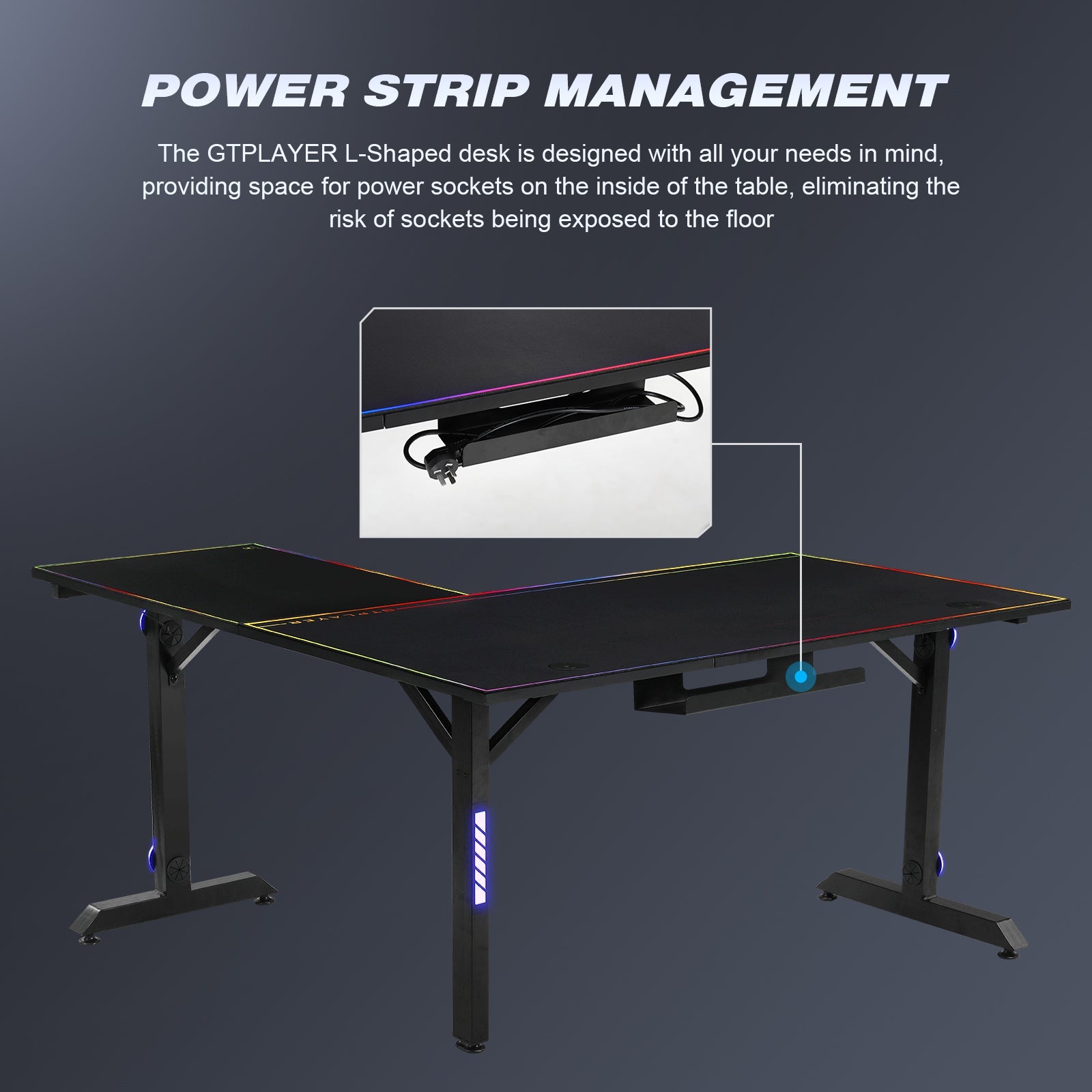 【PRE-SALE】L-Shaped Gaming Desk TB300 - GTRACING