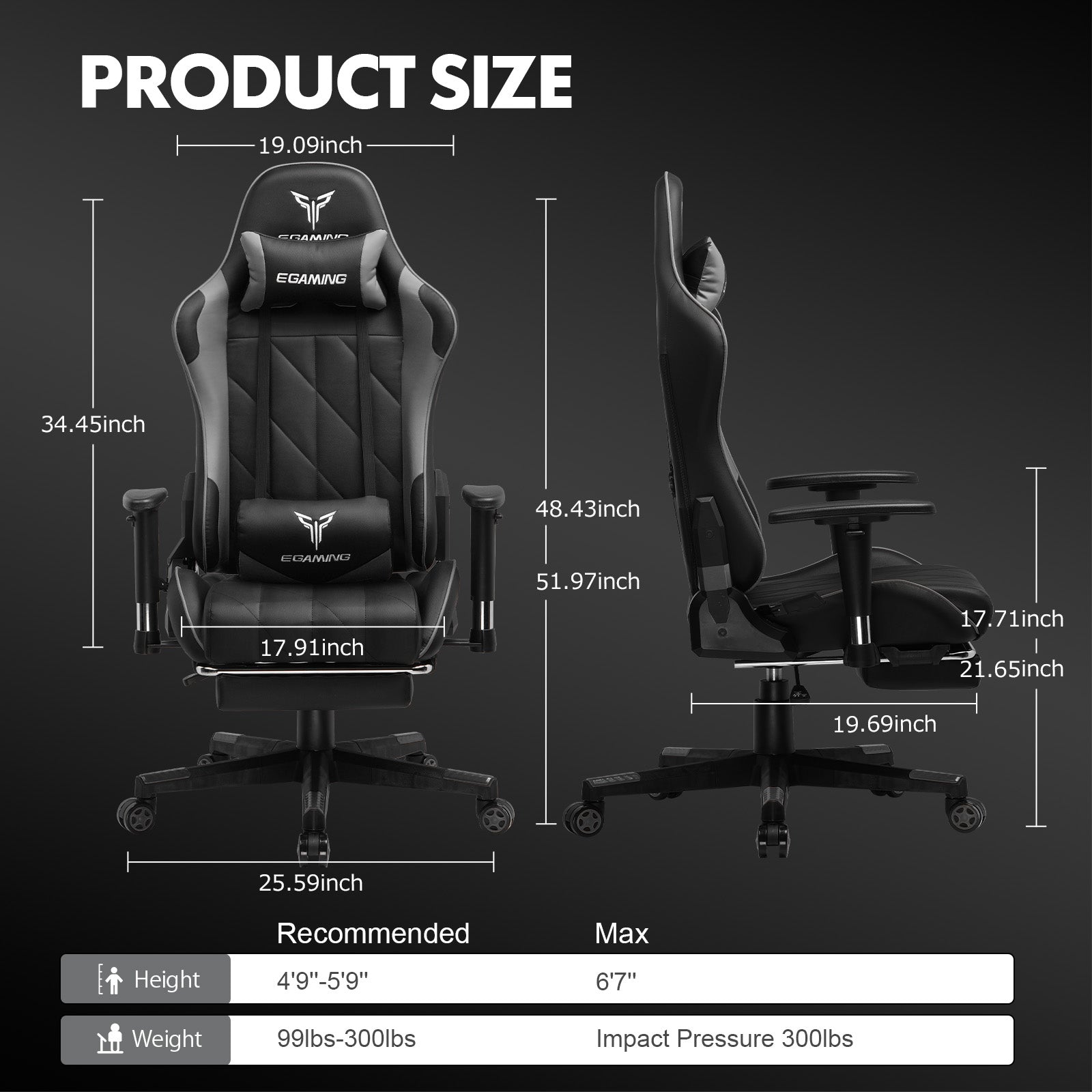 GTPLAYER Gaming Chair WMT EGF95 - GTRACING