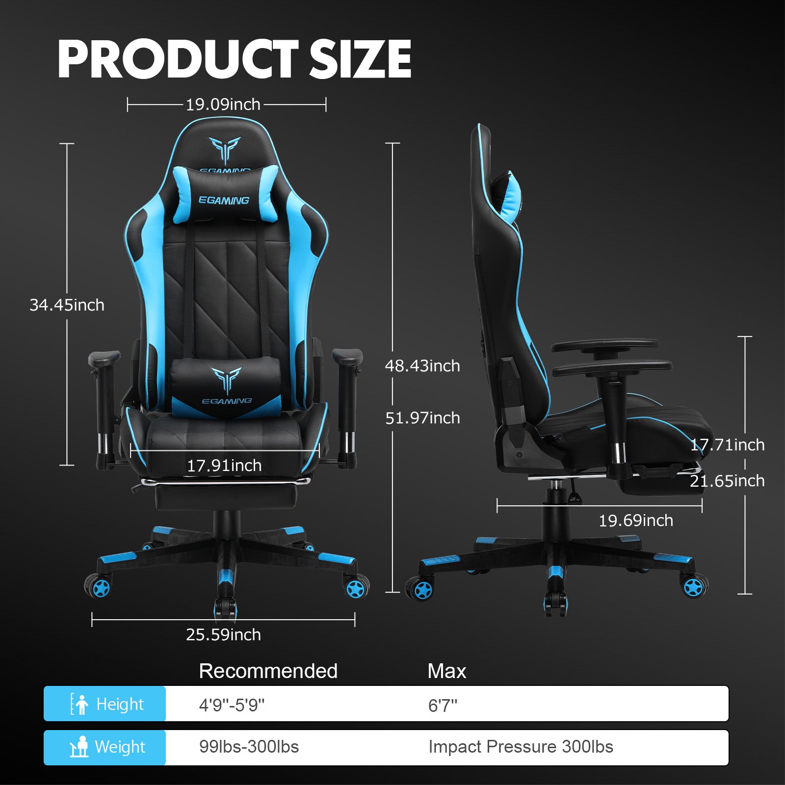 GTPLAYER Gaming Chair WMT EGF95 - GTRACING