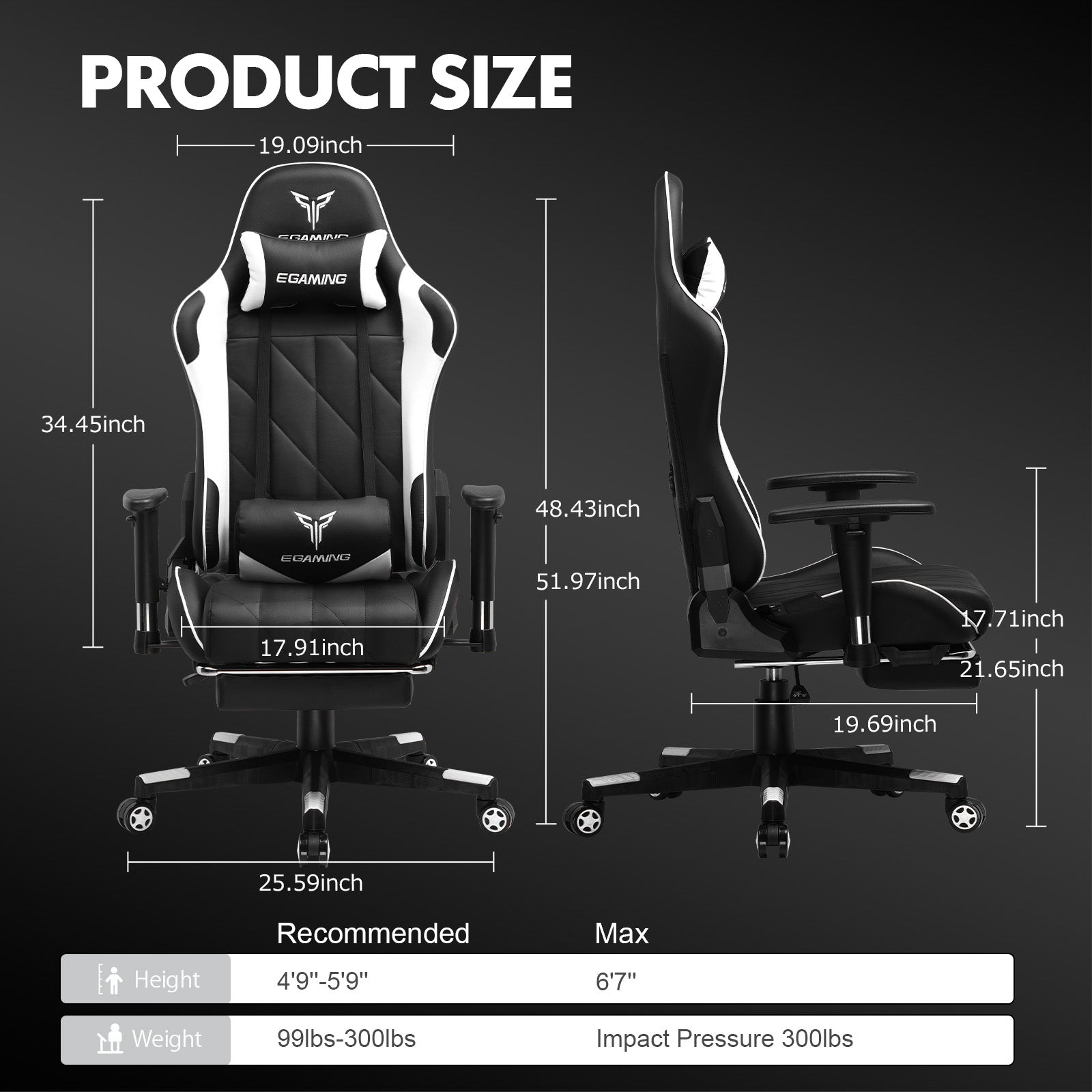 GTPLAYER Gaming Chair WMT EGF95 - GTRACING