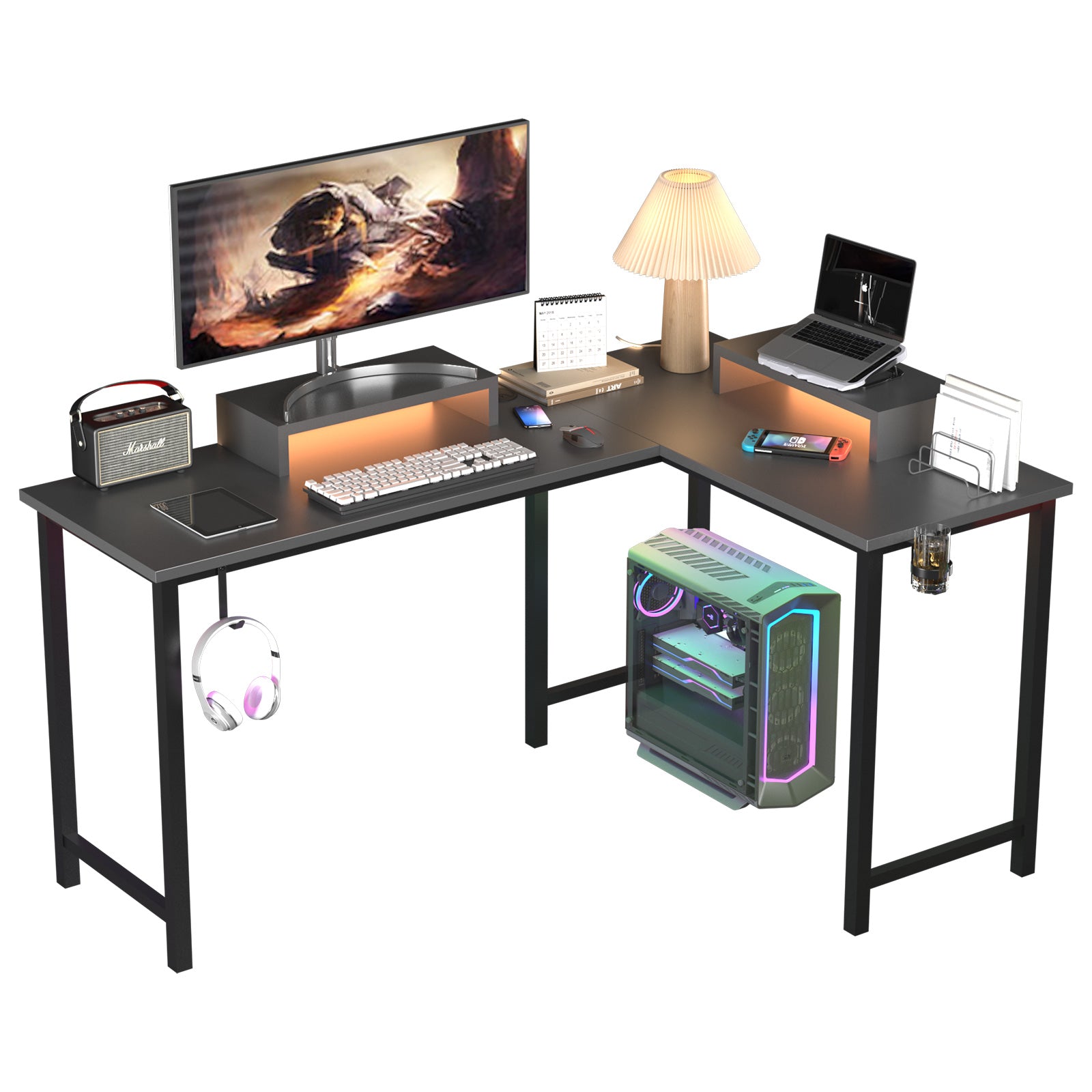 L -Shaped Series RGB Gaming Desk GTZ-410