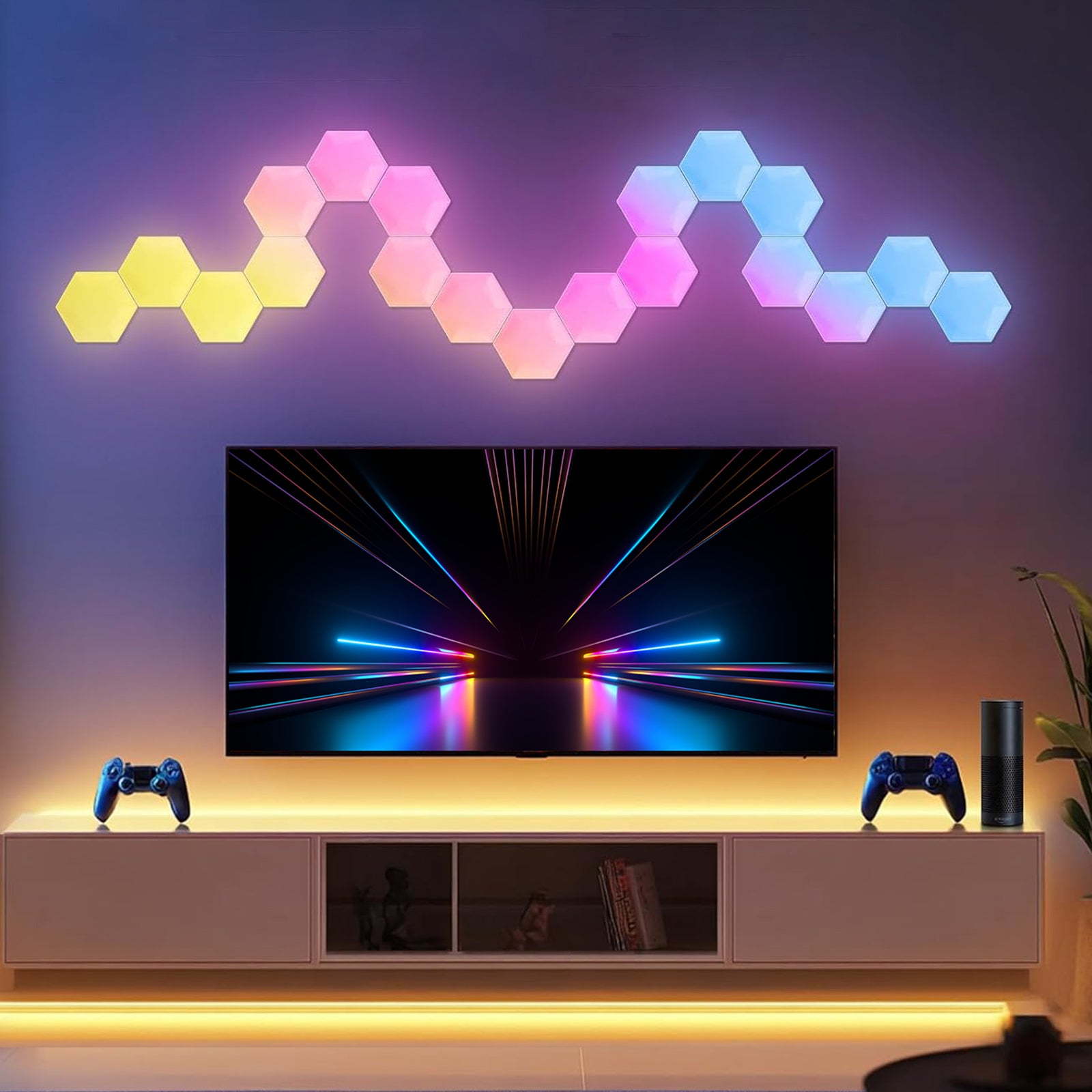 Hexagon LED Wall Light Panels  (10 Pack)