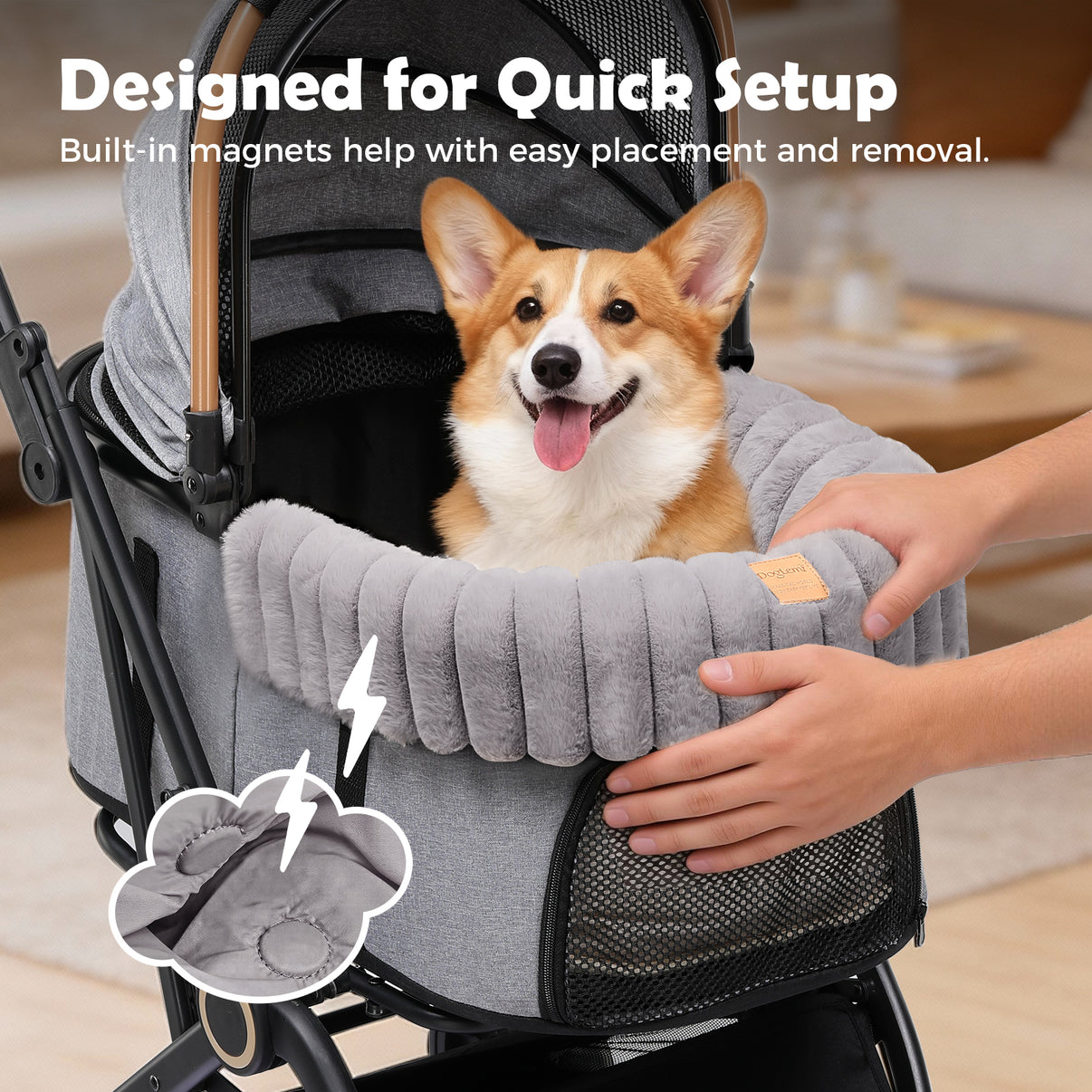 Pet Stroller Mat Green
