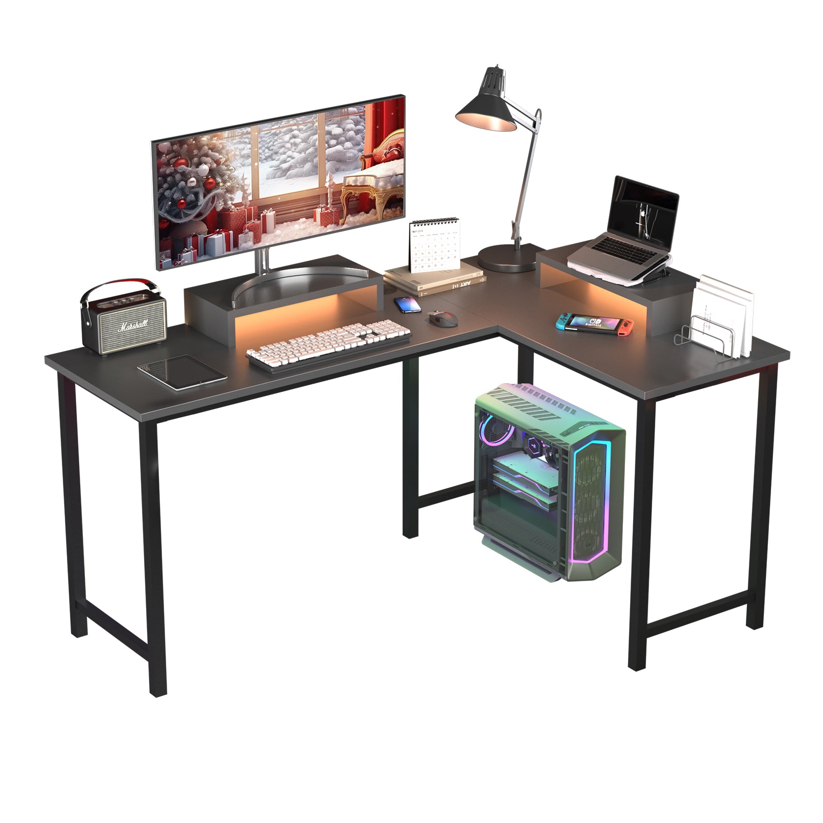 L -Shaped Series RGB Gaming Desk GTZ-410