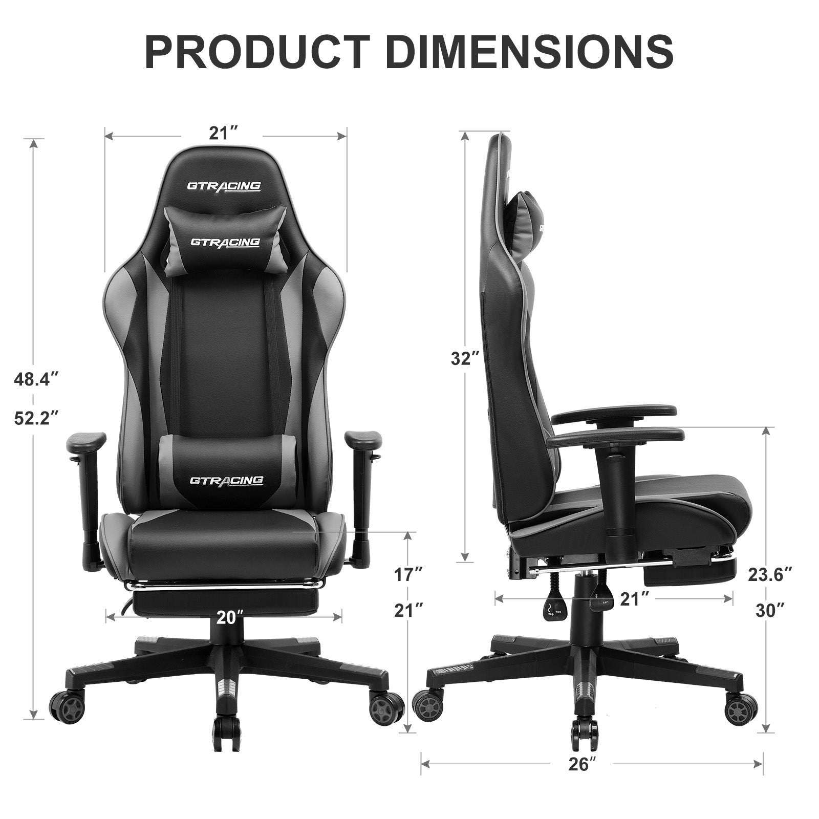 Footrest Series GT002F | GTRacing Gaming Chair