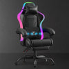 Gaming chair with RGB lighting and 'GTPLAYER' branding on a dark background
