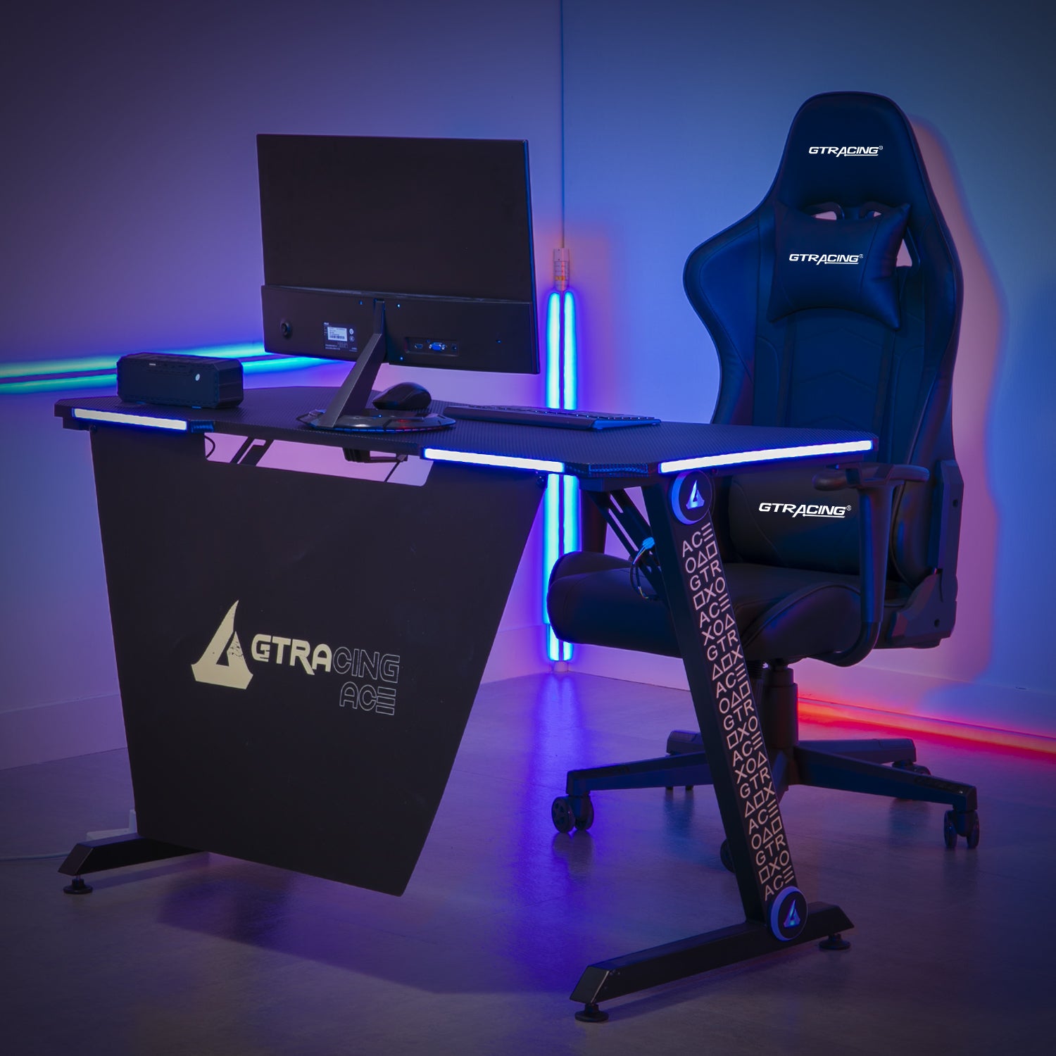【New Arrival】Z -Shaped RGB Gaming Desk Z05 - GTRACING