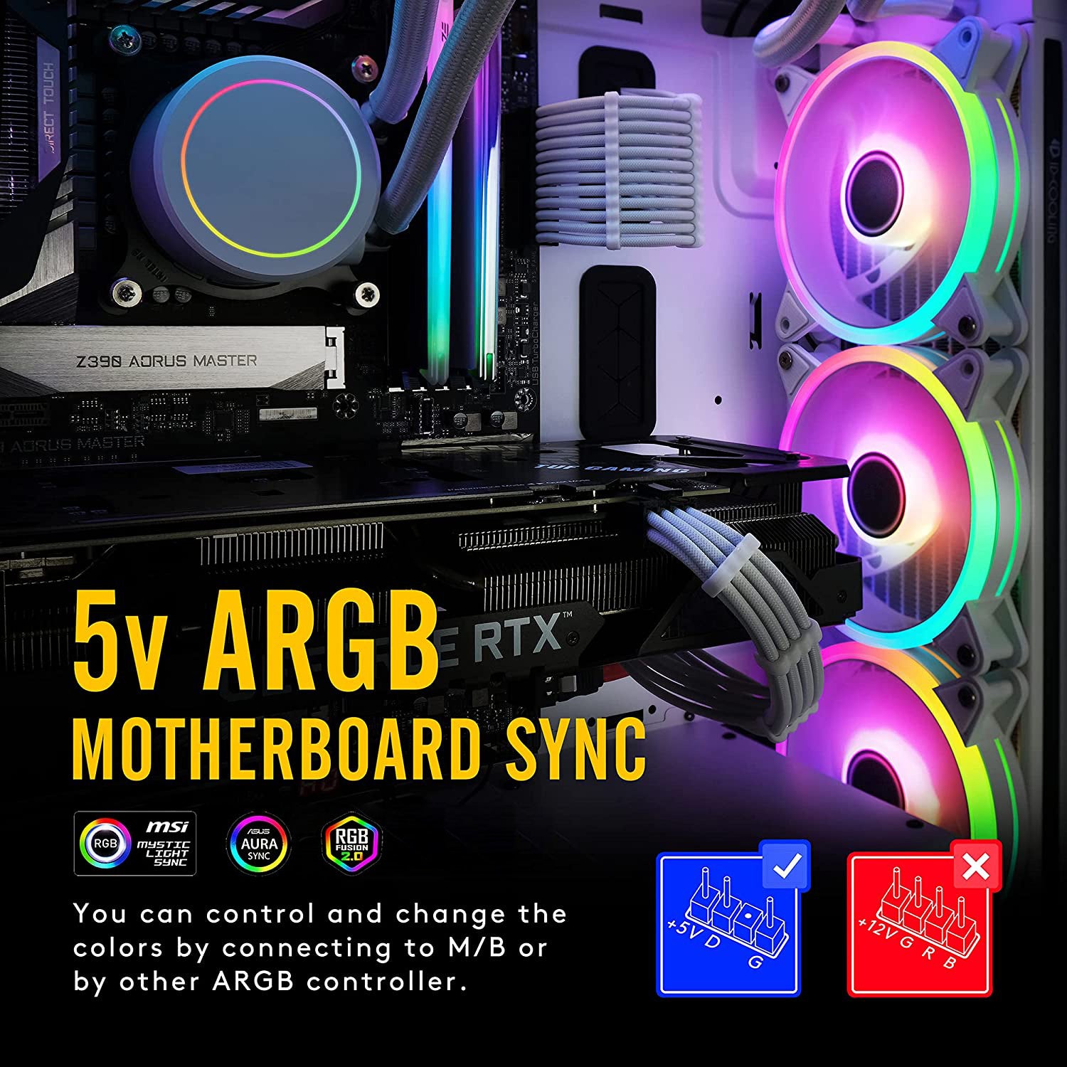 GTRACING ARGB CASE FANS (3 PACKS) - GTRACING