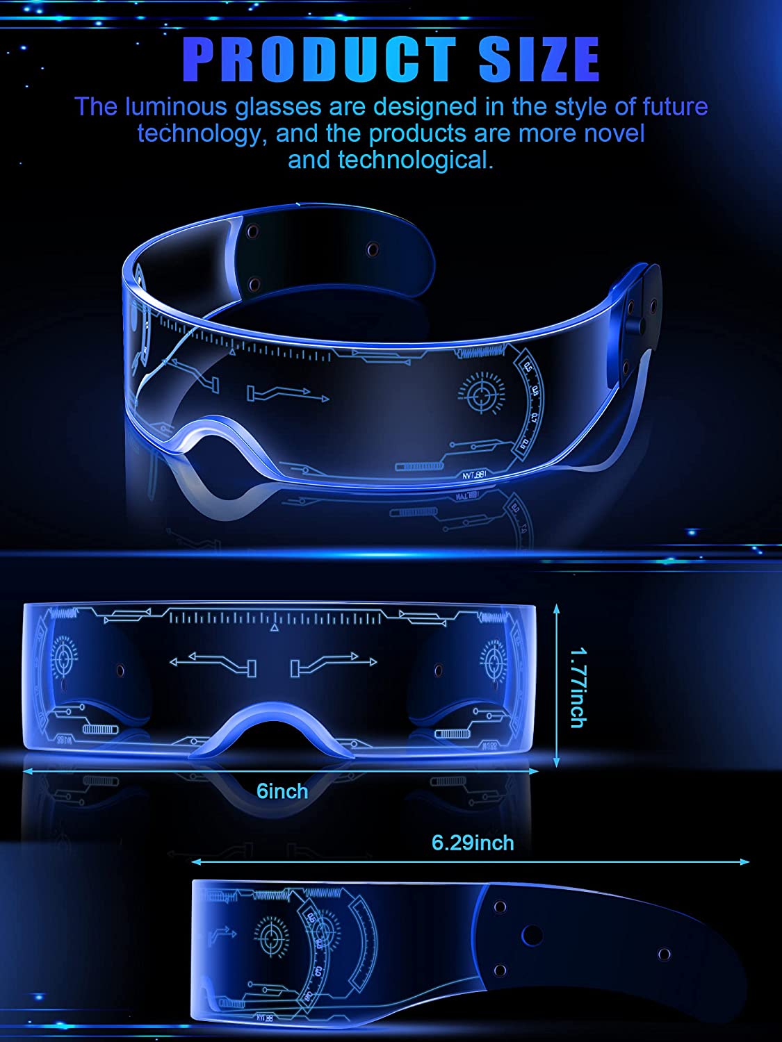 GTRAICNG Cyberpunk glasses  LG01 （3 Pairs） - GTRACING