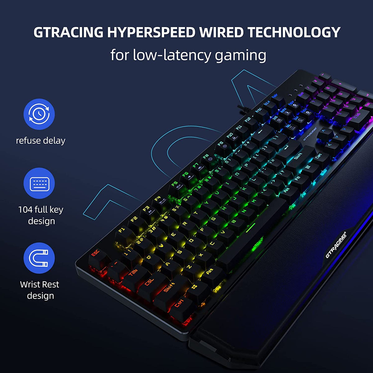 Mechanical Gaming Keyboard GT883 | GTRacing Gaming Chair